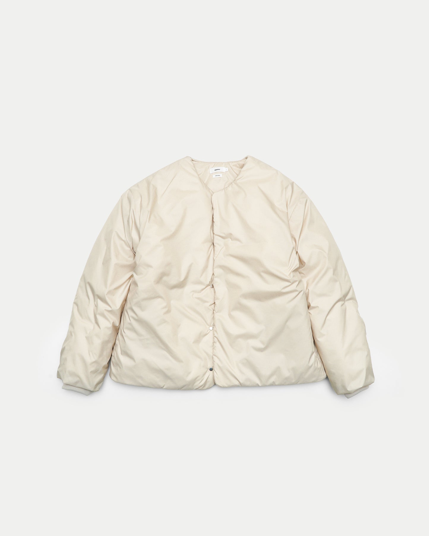 No Collar Padded Jacket / BEIGE［goyemon general gadget]