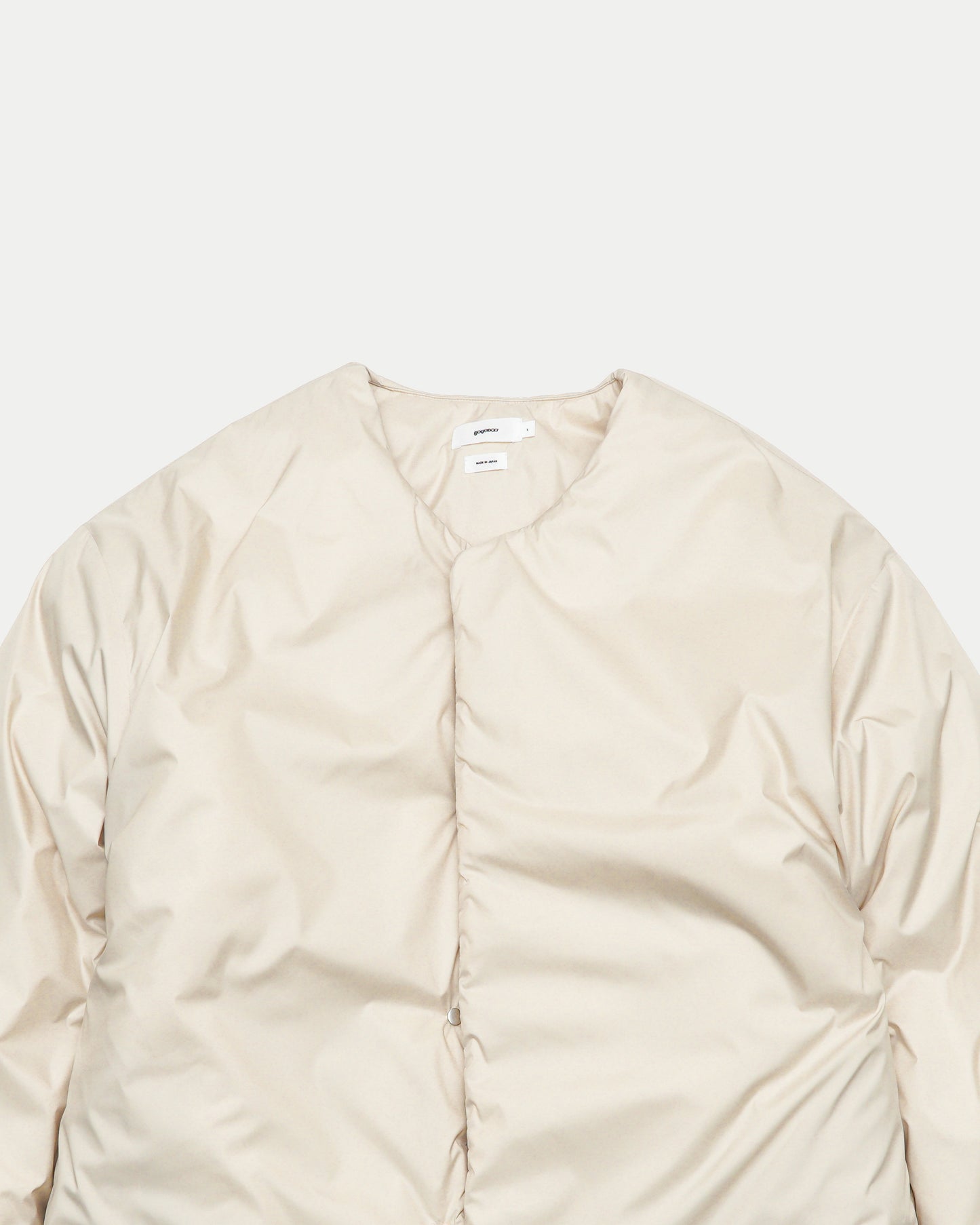 No Collar Padded Jacket / BEIGE［goyemon general gadget]