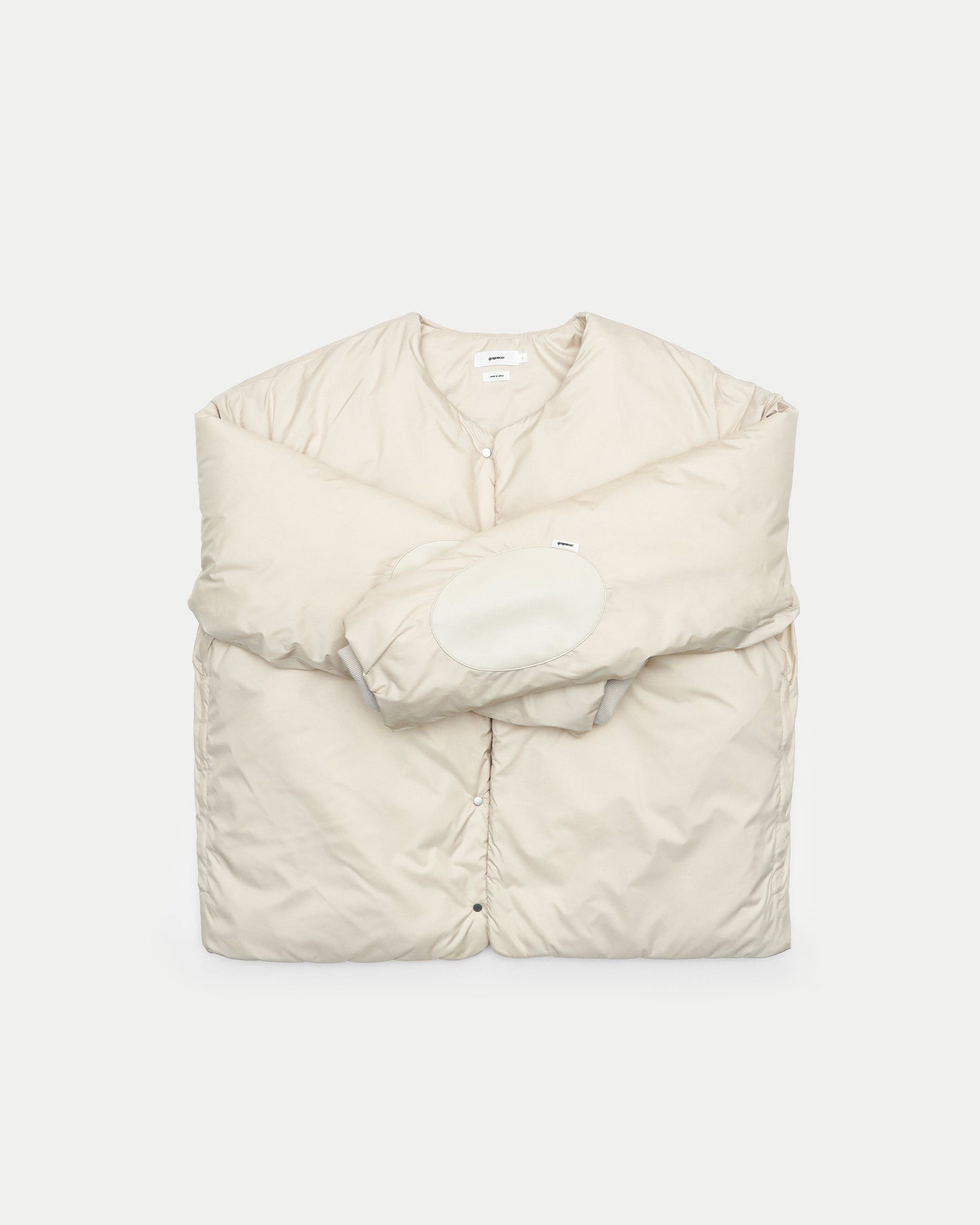 No Collar Padded Jacket / BEIGE［goyemon general gadget]