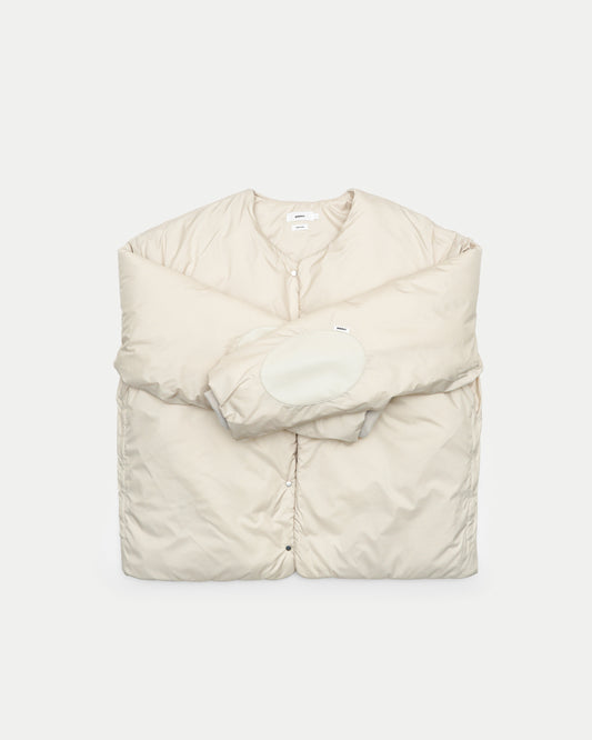 No Collar Padded Jacket / BEIGE［goyemon general gadget]