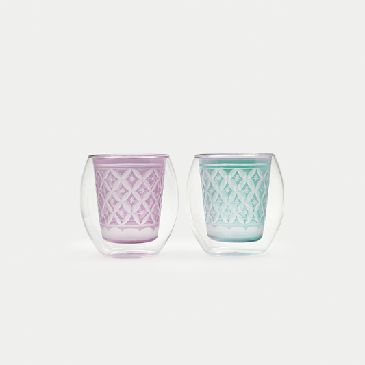 KIRIKO × DOUBLE WALL GLASS “ Fuwan ” / BENIFUJI・ROKUSHOU