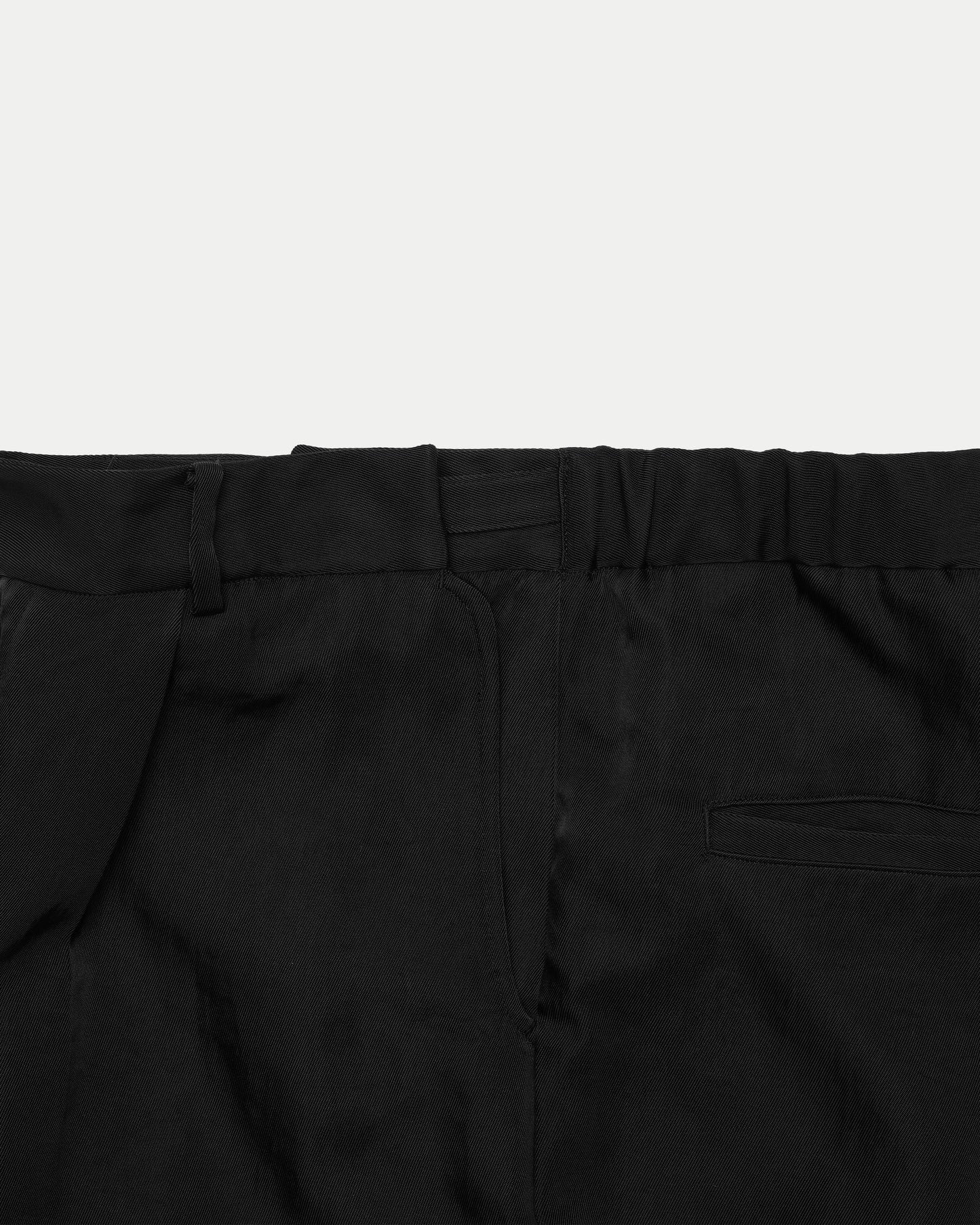 Soft Nylon Adjustable Slacks / BLACK [goyemon general gadget]