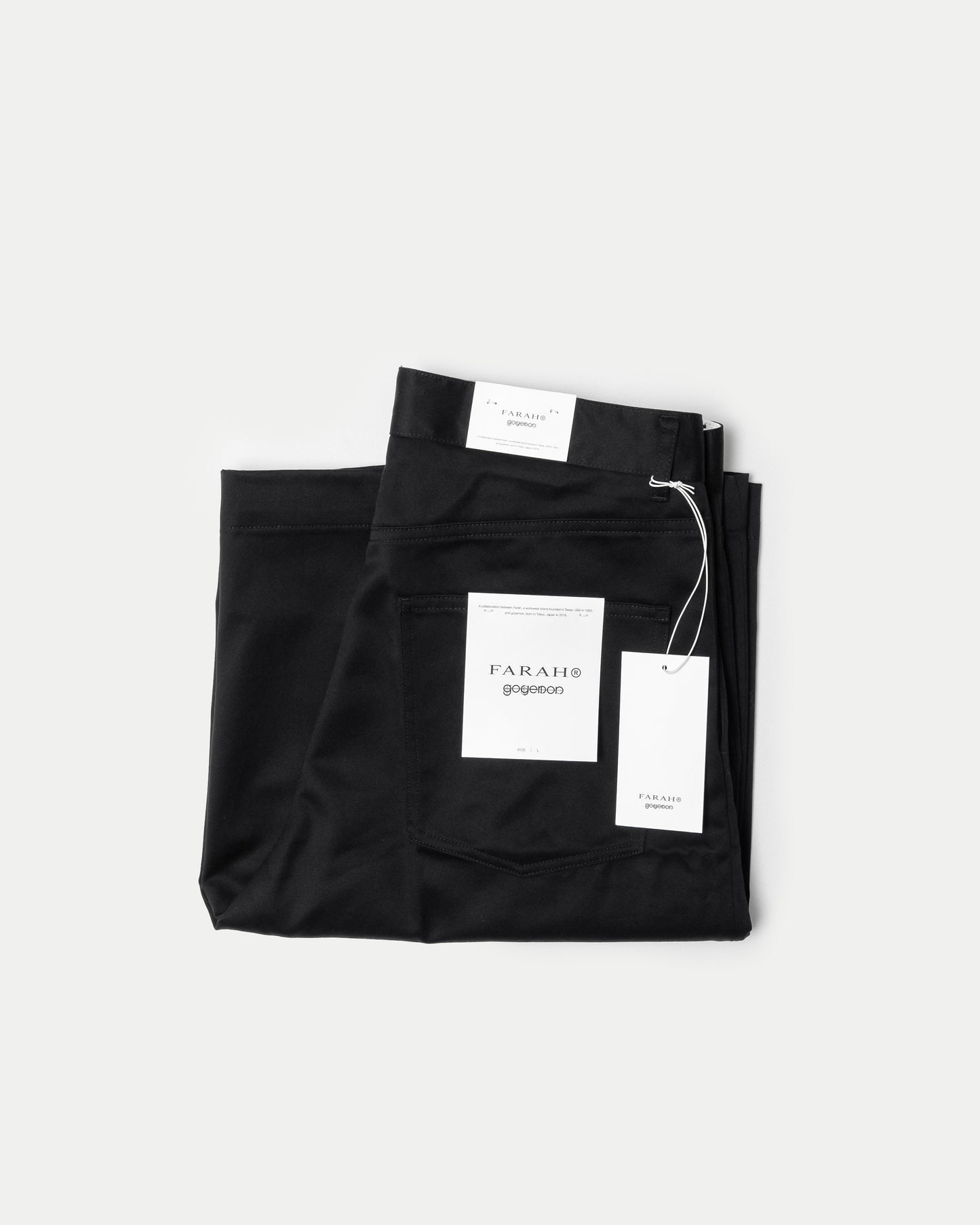FARAH® × goyemon WORK SHORTS / BLACK × WHITE [goyemon general gadget]
