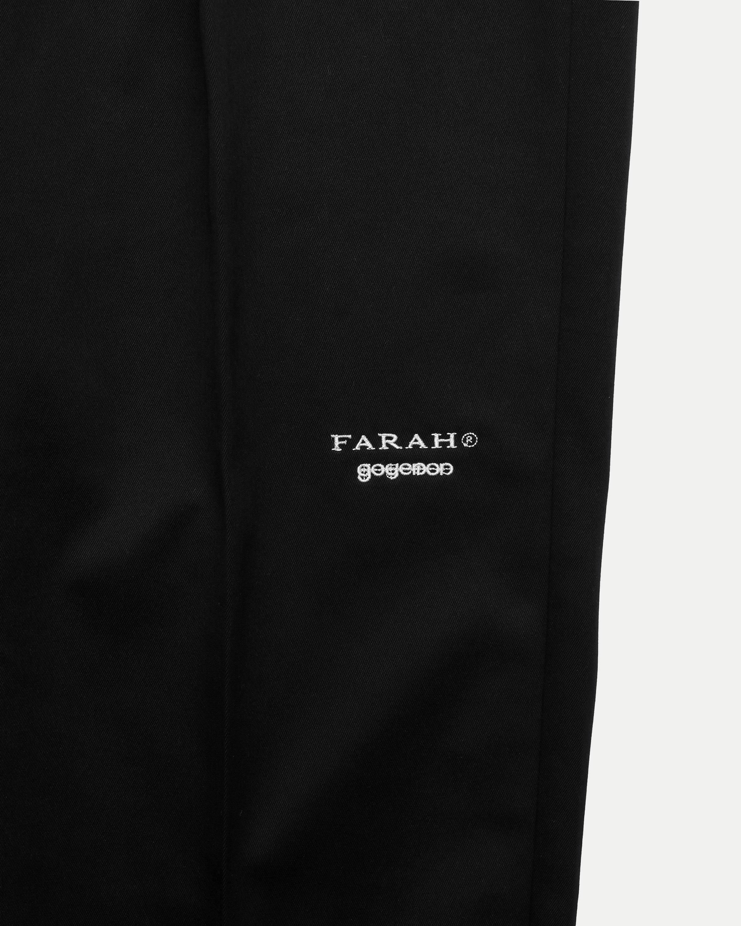 FARAH® × goyemon WORK SLACKS / BLACK × WHITE [goyemon general gadget]