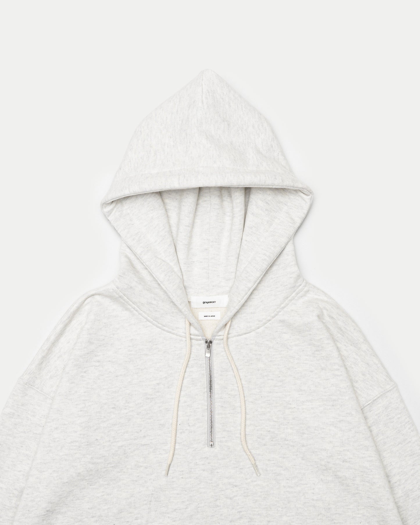 Half Zip Pullover Hoodie / WHITE［goyemon general gadget］