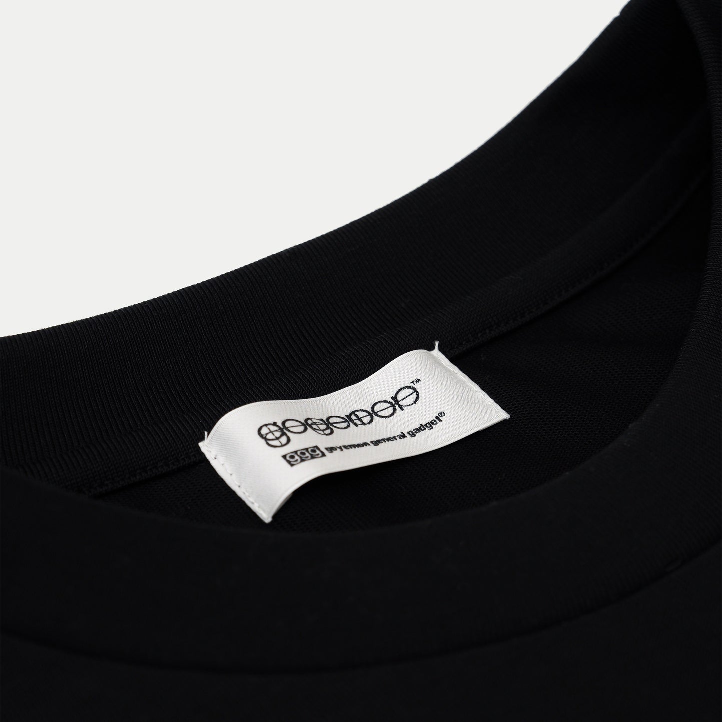 Half Sleeve Back Logo T-Shirt / BLACK［goyemon general gadget］