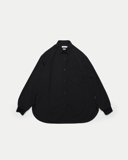 Rib Regular Collar Shirts / BLACK［goyemon general gadget］
