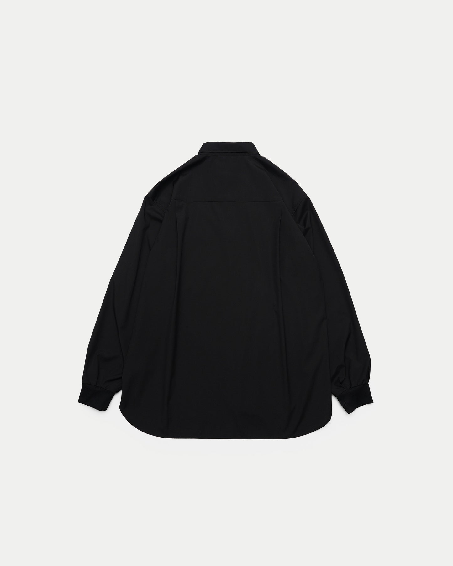 Rib Regular Collar Shirts / BLACK［goyemon general gadget］