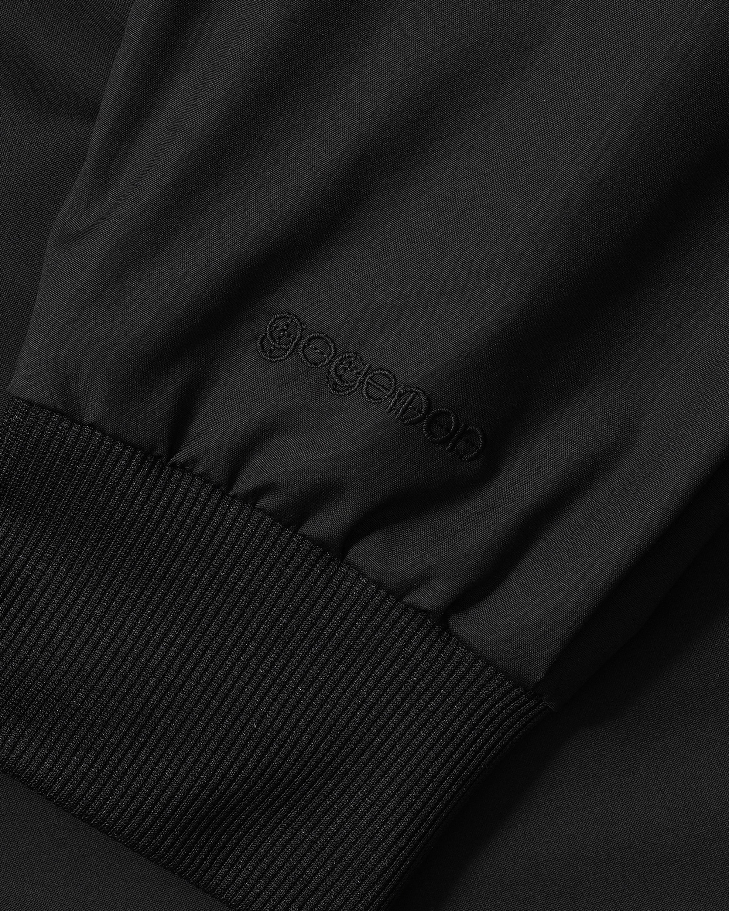 Rib Regular Collar Shirts / BLACK［goyemon general gadget］