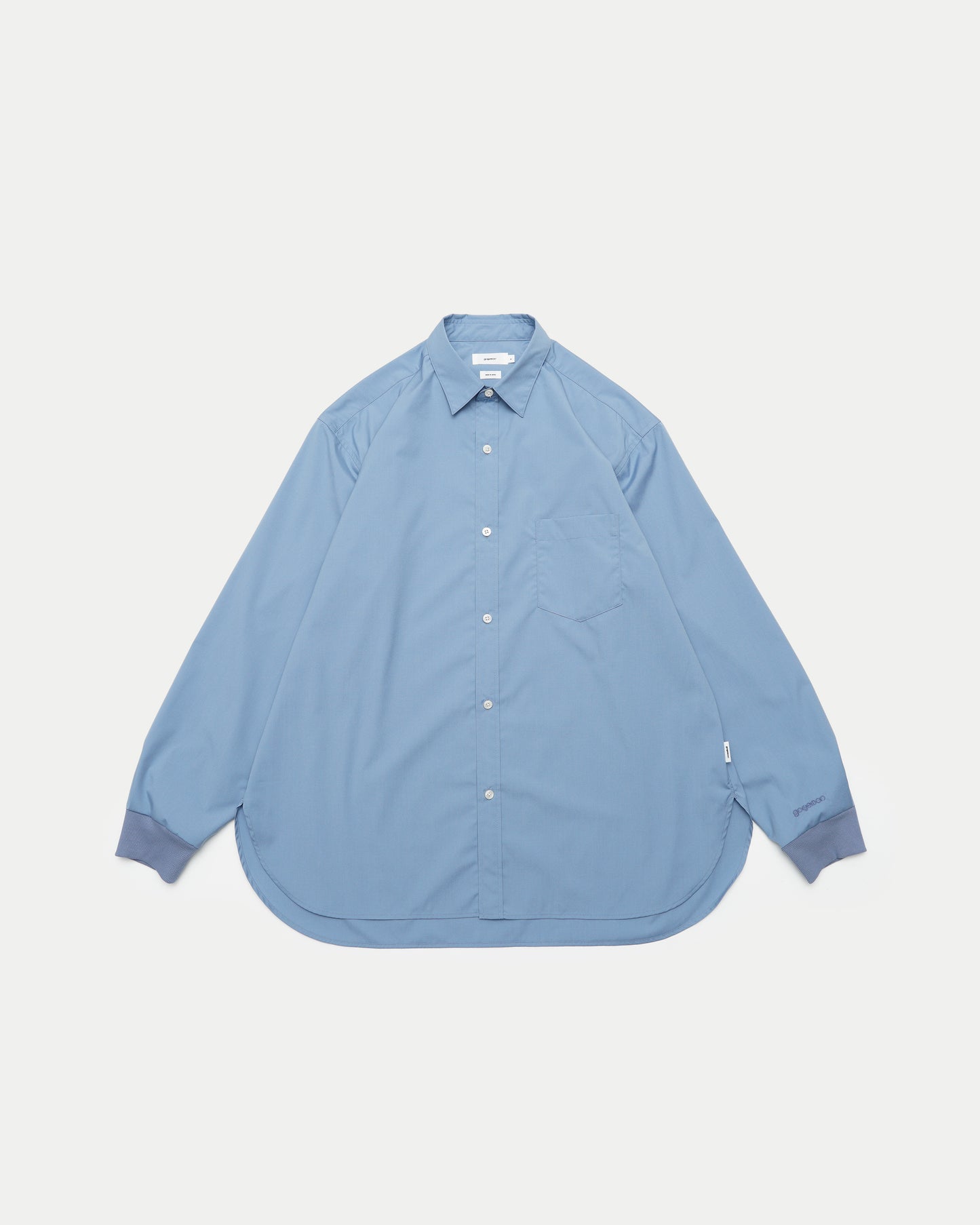 Rib Regular Collar Shirts / BLUE［goyemon general gadget］
