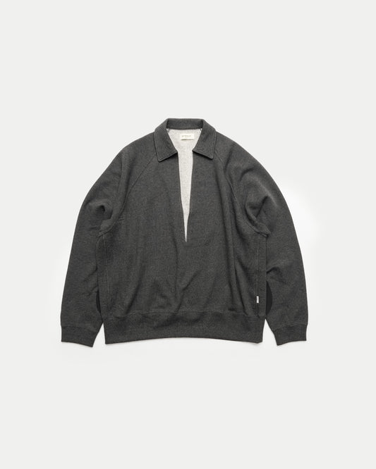 Skipper Wrist Patch Sweatshirt / CHARCOAL［goyemon general gadget］