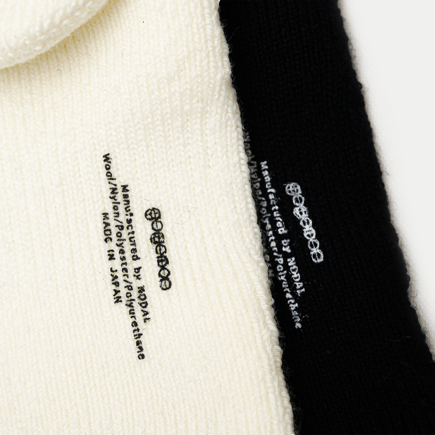 Merino Ankle Tabi Socks / BLACK & WHITE Set